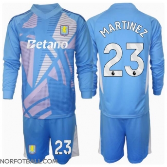 Billige Fotballdrakt Aston Villa Emiliano Martinez #23 Keeper Replika Tredjedraktsett Barn 2024-25 Langermet (med bukser)